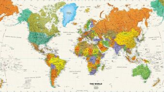 Фотообои Политическая карта мира