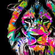 Фреска Радужный лев