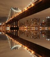 Фреска Ночной Мантеттенский мост