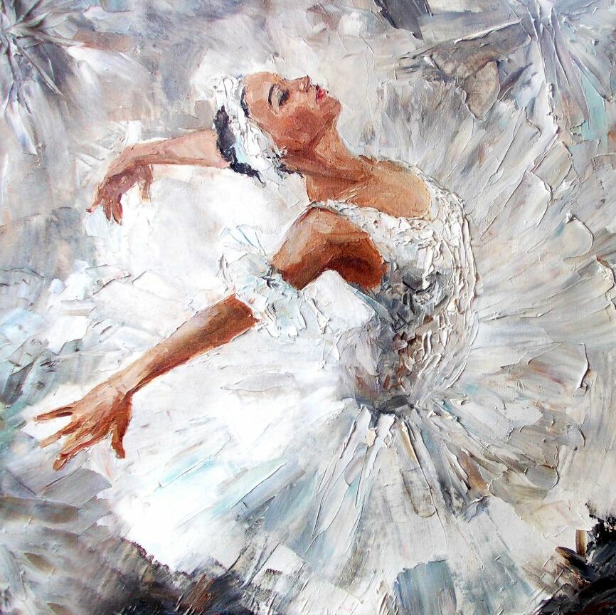 Картина на холсте Танцующая балерина, арт hd1336501