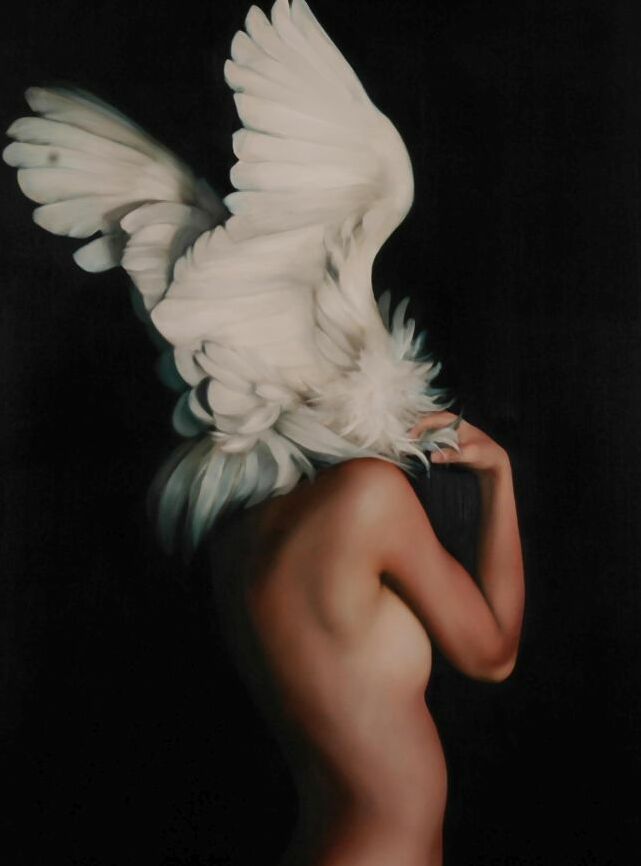 Картина на холсте Девушка и крылья, арт hd1837701