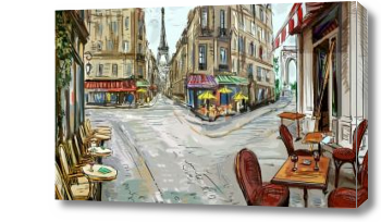 Картина улицы Парижа